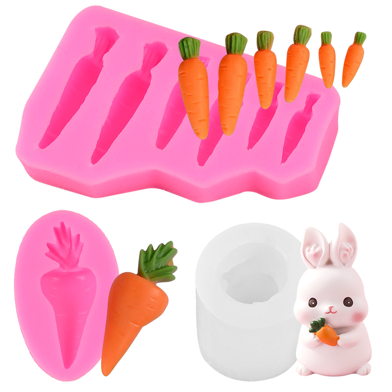 Bunny Cake Mold - かわいいウサギの形をしたシリコンケーキ型,人魚の形をしたケーキ型,お茶やパーティーの装飾用,春用