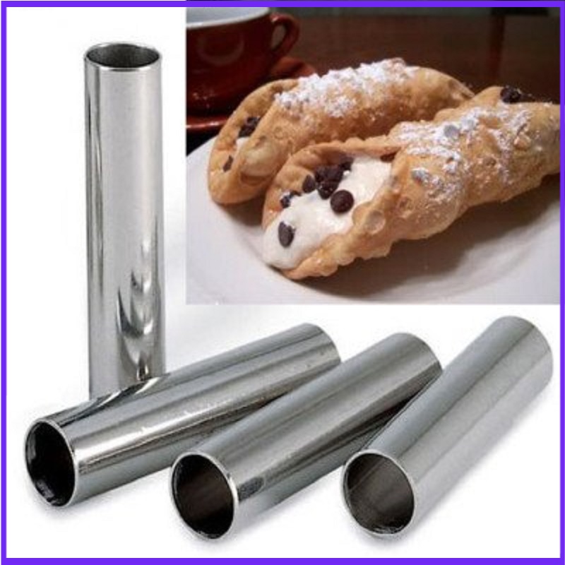 Danish Pancake Pan - アルミニウム製の銃用の手品,4本のチューブ,ストレートチューブ,スティックまたはノードのクロワッサンは含まれていません,14.5x2.5cm
