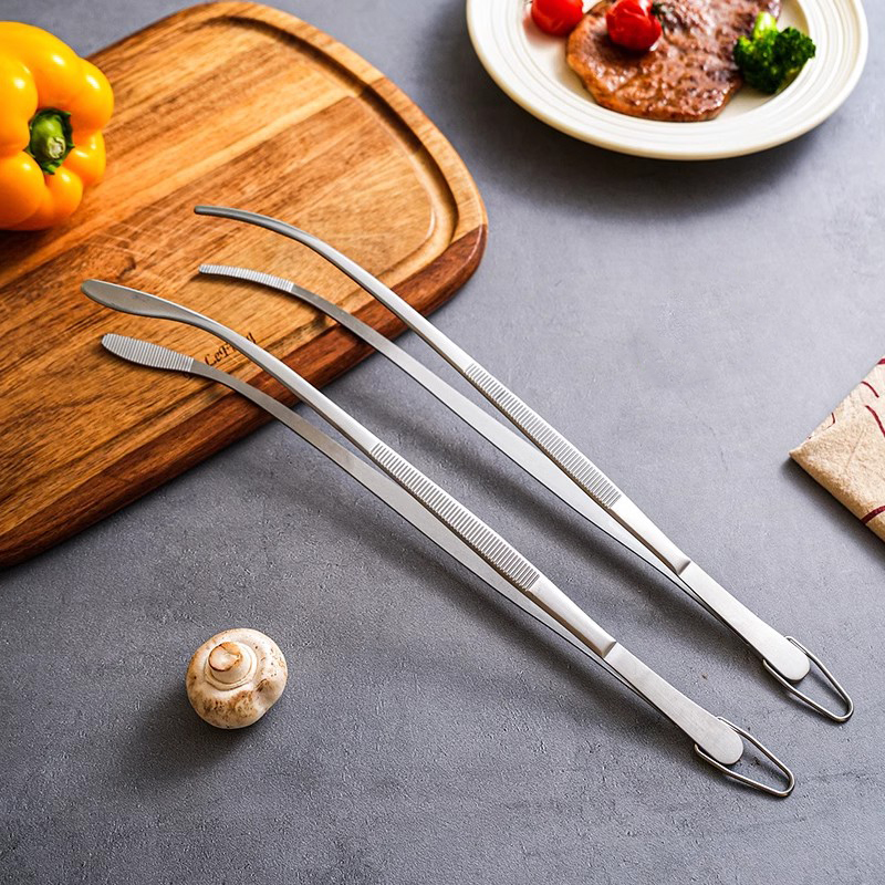 Okonomiyaki Spatula - ステンレス製調理ピンセットセット,調理,グリル,バーベキュー用のキッチンフードトング,12インチ,2個
