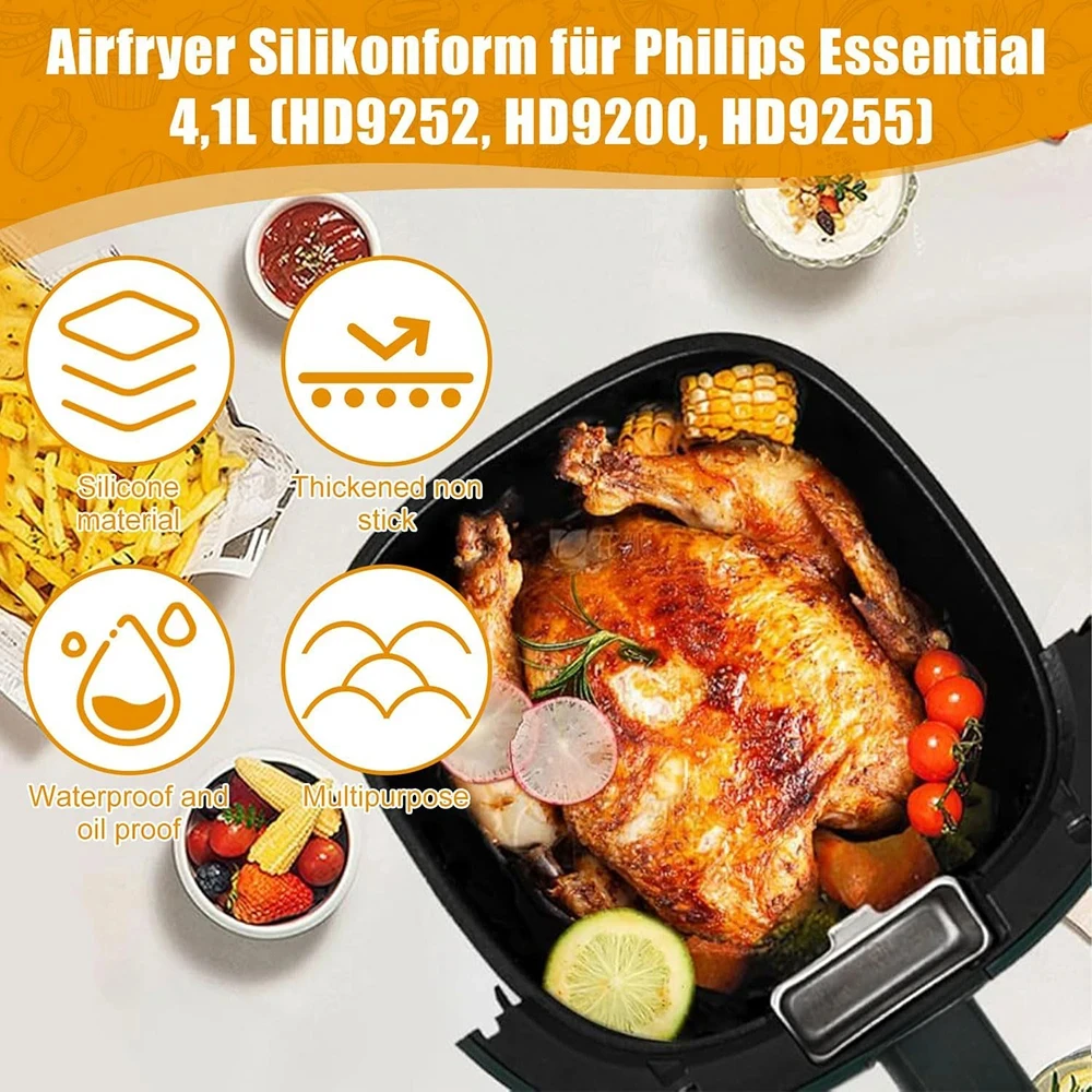 17cm シリコン製エアフライヤー用型 - Philips  - Philips Air Fryer Hd9252 のレビューと価格