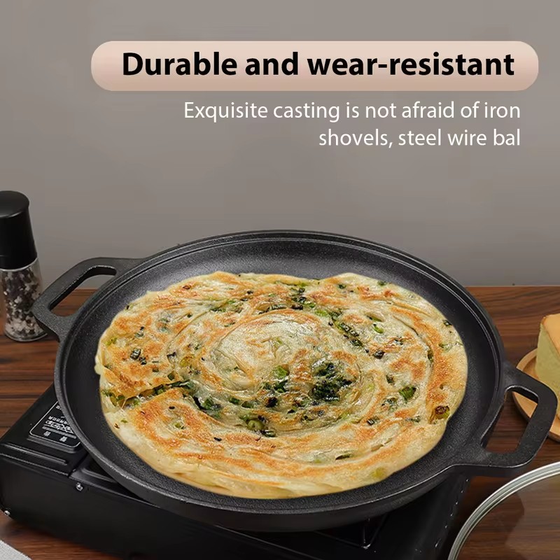 頑丈な鋳鉄製フライパン、ノンスティック加工、ステーキ、卵、パ - Egg Waffle Pan のレビューと価格