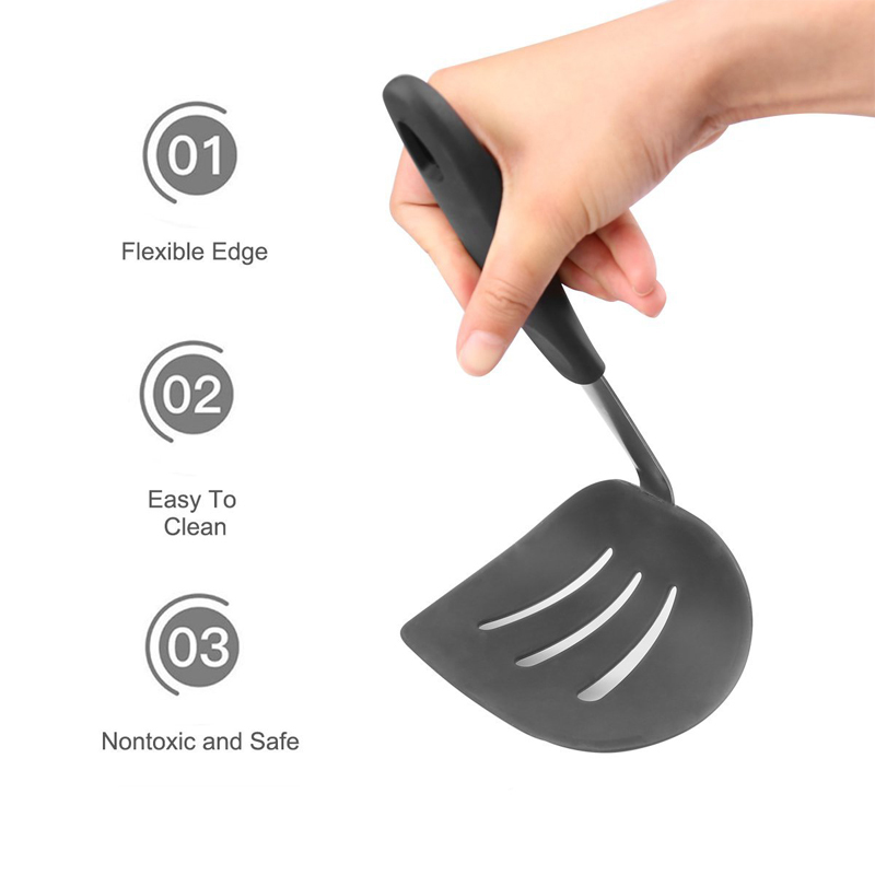 柔軟なシリコーンへらターナーワイドノンスティックパンケーキタ - Okonomiyaki Spatula のレビューと価格