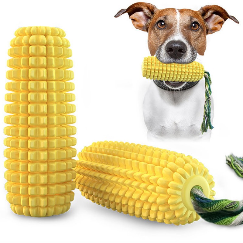 キュッキュッ鳴るコーンドッグ歯ブラシ噛むおもちゃ、丈夫な歯磨 - Corn Dog Stick のレビューと価格