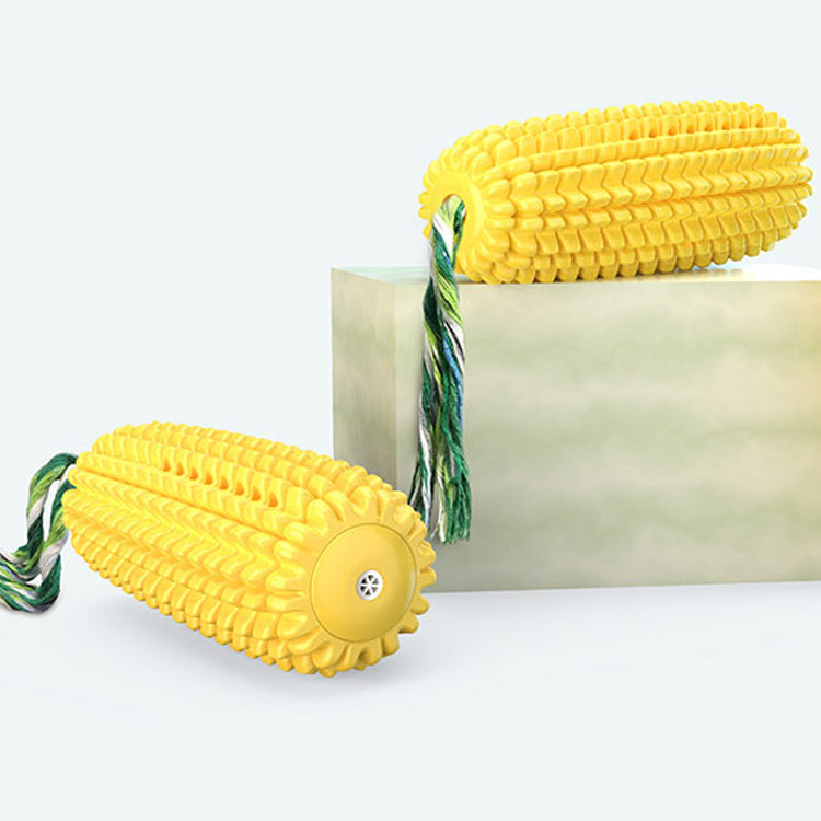人気の耐久性のあるゴム製コーンドッグトイ、噛みつき防止ベント - Corn Dog Stick のレビューと価格