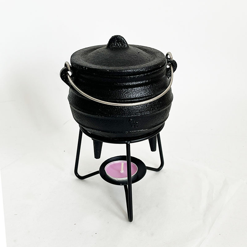 金属ホルダー付き鋳鉄鍋,南アフリカのポット,8 #, 4.3 - Cast Iron Corn のレビューと価格