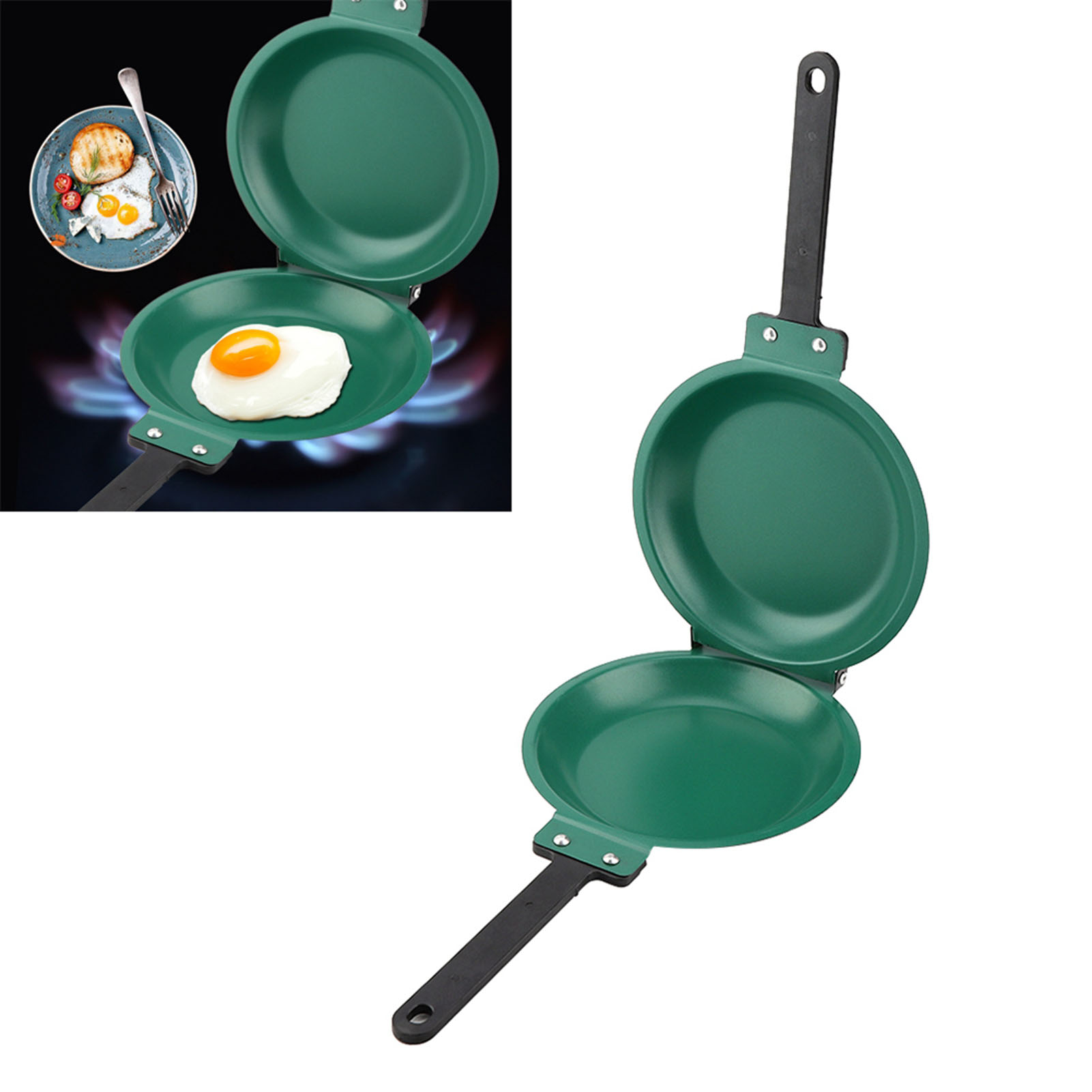 両面チタン鋼コーティングフライパンパンケーキメーカー家庭用キ - Mini Pancake Griddle のレビューと価格