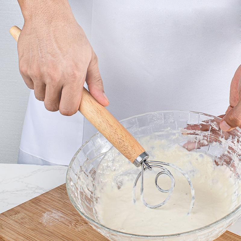 13 インチオークハンドルミルクベーキング小麦粉ミキサー小麦 - Danish Pancake Pan のレビューと価格